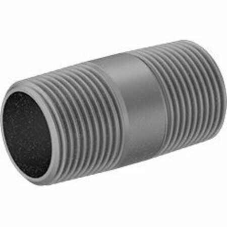 BSC PREFERRED Galvanized Steel Standard-Wall Pipe Nipple Threaded on Both Ends 3/4 BSPT 2 Long 4859K435